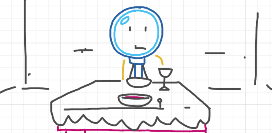 A panel from I've Been Everywhere, Man, episode nine of the Board Boards object show by Furretwalk/WalkingFurret.